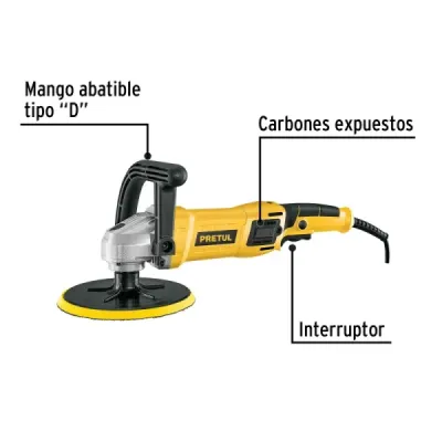 Polichadora 7' 1200w Pretul 1000-3500 Rpm Ip20 Con Maletín
