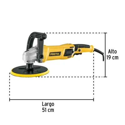 Polichadora 7' 1200w Pretul 1000-3500 Rpm Ip20 Con Maletín