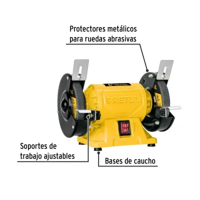 Esmeril De Banco 6' 1/4 Hp Pretul Eje 1/2' 120 V 1.4 A