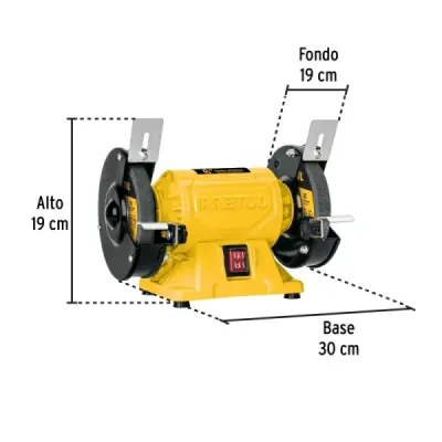 Esmeril De Banco 6' 1/4 Hp Pretul Eje 1/2' 120 V 1.4 A