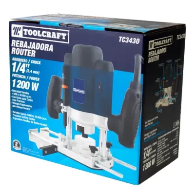 Ruteadora De 1/4' 1.200 W Toolcraft Con Velocidad Variable
