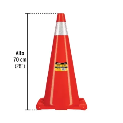 Cono Seguridad Precaución Reflectivo 70 Cm Truper 36X36 Cm Pretul
