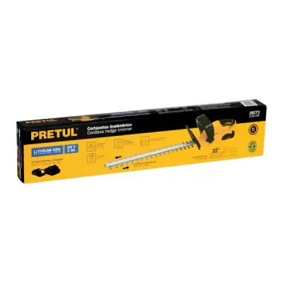 Cortasetos Inalámbrico 56cm 20v Pretul Corte 10mm 1500spm