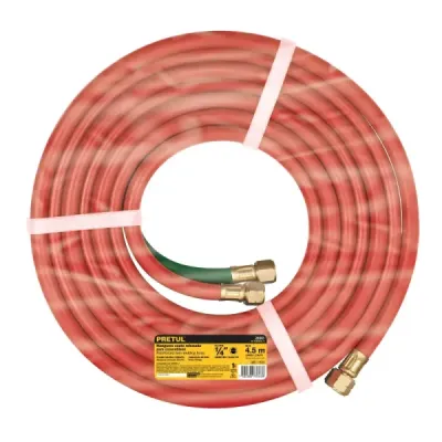 Manguera Cuata Reforzada Oxiacetileno 4.5Mx1/4" Cpe Truper Pretul