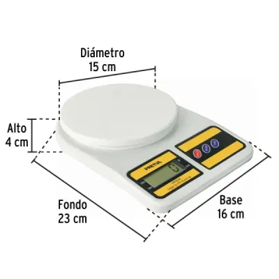 Báscula Electrónica Gramera 5kg Pretul Plato Polipropileno