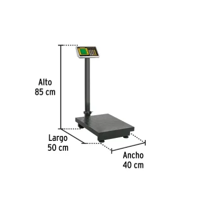 Báscula Plataforma Plegable 200 Kg 40x50x85 Cm Lcd Pretul