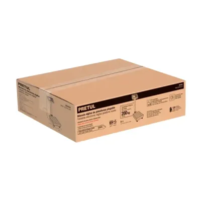Báscula Plataforma Plegable 200 Kg 40x50x85 Cm Lcd Pretul