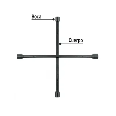 Cruceta Llanta Carro 16' Copa 17mm 3/4-13/16-7/8' Pretul