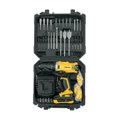 Juego Taladro Percutor 1/2' 20v Pretul Con Set Herramietas