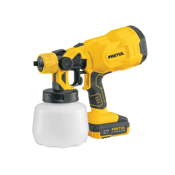 Pistola Para Pintar Inalámbrica Hvlp 20v Pretul 450 Ml/min (PIPI-20P - 29010)