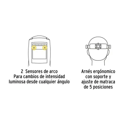 Careta Soldar Panel Digital Solar No.4 Pretul Diseño Águila