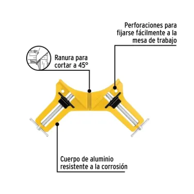 Prensa Esquinera Apertura 3' Pretul Ligera Doble Mordaza