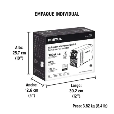 Mini Soldador Inversor 20-100a 1 Fase Pretul 120v Smaw Mma