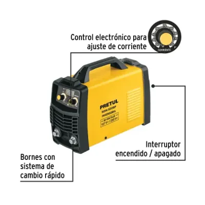 Mini Soldador Inversor 200a Pretul 120-220 Smaw Mma Gtaw Tig