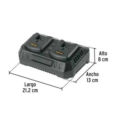 Cargador Dual Batería Herramientas Inalámbricas 20v Pretul
