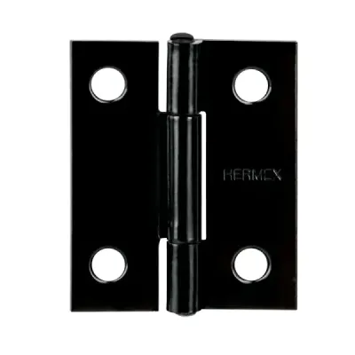 Set 20 Bisagras Negro Mate 38x30mm Hermex Incluye Tornillos