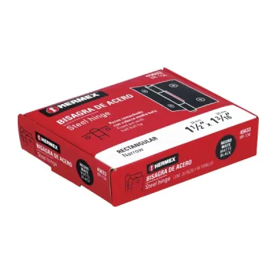 Set 20 Bisagras Negro Mate 38x30mm Hermex Incluye Tornillos