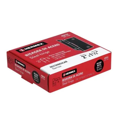 Set 20 Bisagras Negro Mate 50x38mm Hermex Incluye Tornillos