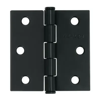 Set 10 Bisagras Negro Mate 65x1.5mm Hermex Incluye Tornillos