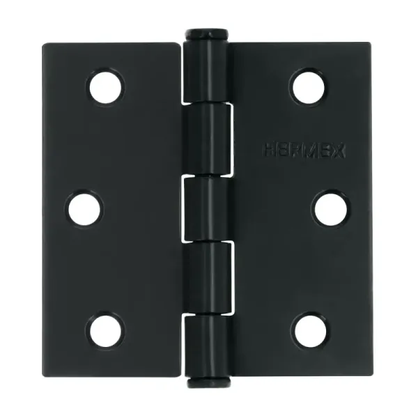 Set 10 Bisagras Negro Mate 65x1.5mm Hermex Incluye Tornillos (BC-256P - 46707)