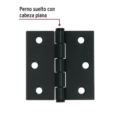 Set 10 Bisagras Negro Mate 65x1.5mm Hermex Incluye Tornillos