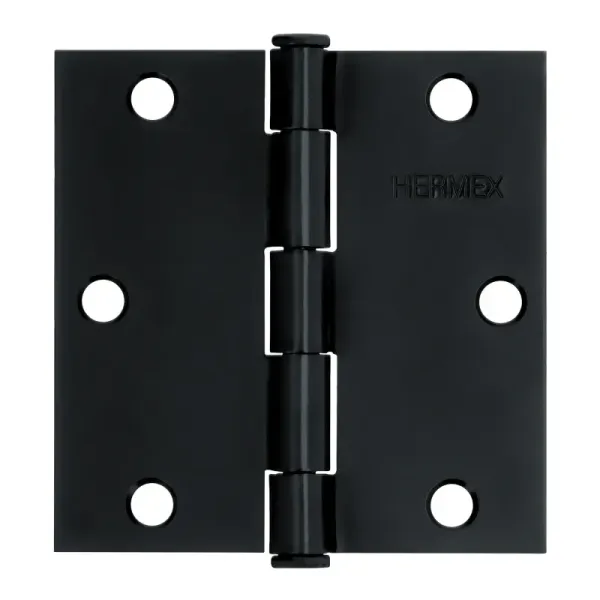 Set 10 Bisagras Negro Mate 90x1.5mm Hermex Incluye Tornillos (BC-356P - 46708)