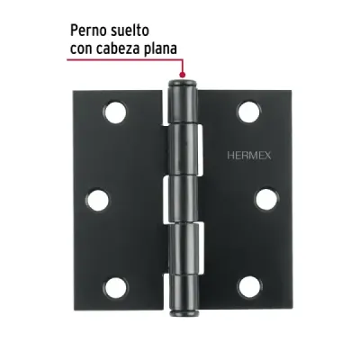 Set 10 Bisagras Negro Mate 90x1.5mm Hermex Incluye Tornillos