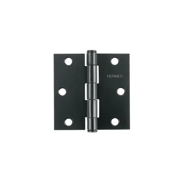 Set 10 Bisagras Negro Mate 75x1.5mm Hermex Incluye Tornillos (BC-306P - 46918)
