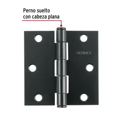 Set 10 Bisagras Negro Mate 75x1.5mm Hermex Incluye Tornillos