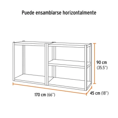 Estante Metálico 180x45x85cm Truper 5 Repisas 400kg Uso Rudo