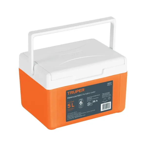 Hielera Contenedor Frio 6 Latas 19x26x18 Cm 36 Horas Truper (HIEL-5 - 68001)