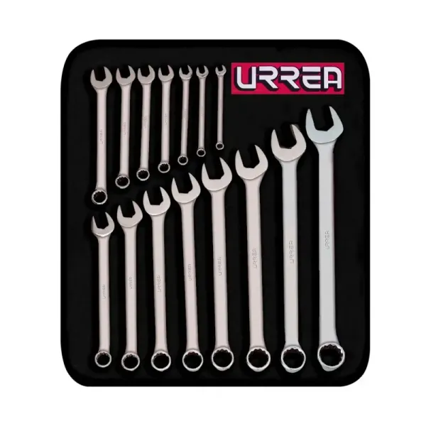 Juego 15 Llaves Combinadas Satinadas 7 Mm A 21 Mm Urrea (1200FMA)