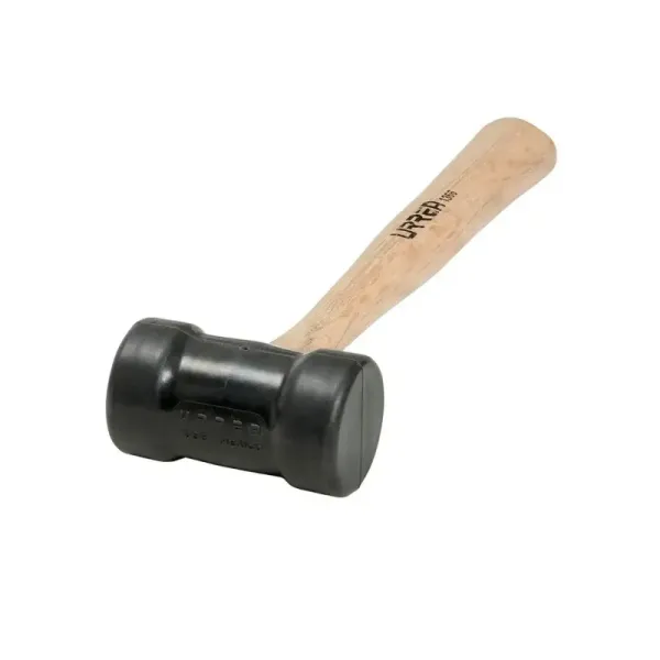 Mazo Con Cabeza De Hule 8 Oz Negro Urrea Mango De Encino (1366)