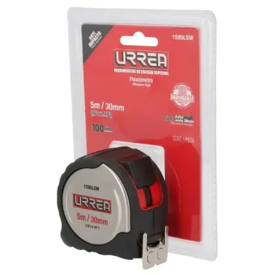 Flexómetro Metro Acero Inoxidable 5 M Urrea Cinta 30 Mm