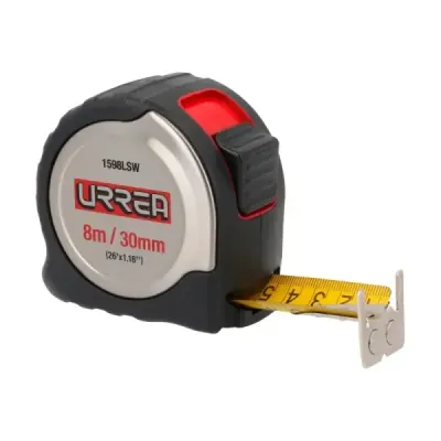 Flexómetro Metro Acero Inoxidable 8 M Urrea Cinta 30 Mm