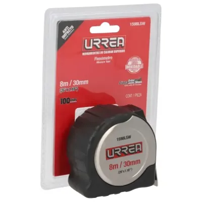Flexómetro Metro Acero Inoxidable 8 M Urrea Cinta 30 Mm