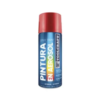 Pintura Aerosol Negro Satinado Toolcraft 400 Ml Sin Plomo