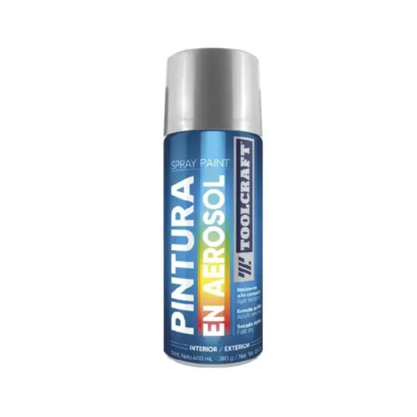 Pintura Aerosol Aluminio Alta Temperatura 400 Ml Toolcraft (TC3604)