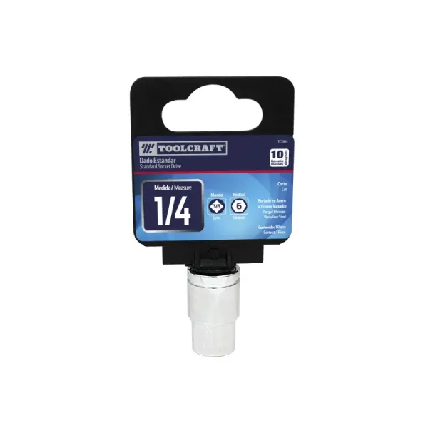 Copa Estándar 1/4' De 12 Puntas Toolcraft Mando 3/8' (TC3685)