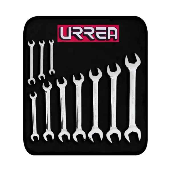 Juego 10 Llaves Boca Fija 6 Mm A 27 Mm Pulidas Urrea (30000A)