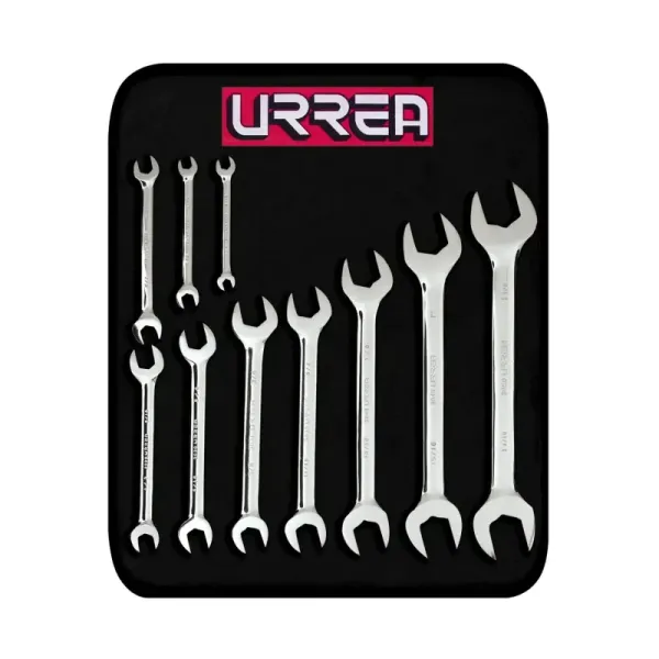Juego 10 Llaves Boca Fija 1/4' A 1.1/8' Pulidas Urrea (3000H)