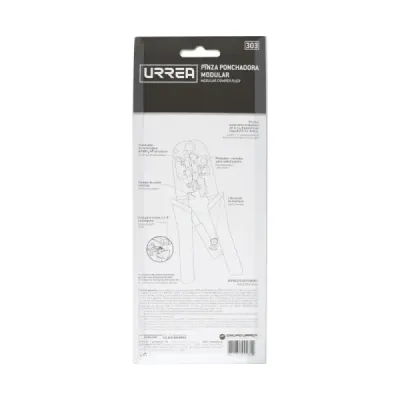 Alicate Ponchadora Modular 3 En 1 19 Cm Urrea Rj12/11 Rj45