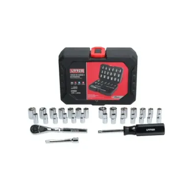 Juego 30 Copas Y Accesorios Cuadro 1/4' Combinado Urrea
