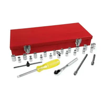 Juego 25 Copas Y Accesorios Cuadro 1/4' Combinado Urrea