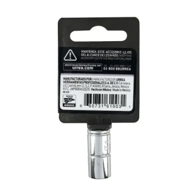 Copa 13 Mm X 1' 6 Puntas Cromo Vanadio Urrea Cuadro 1/4'