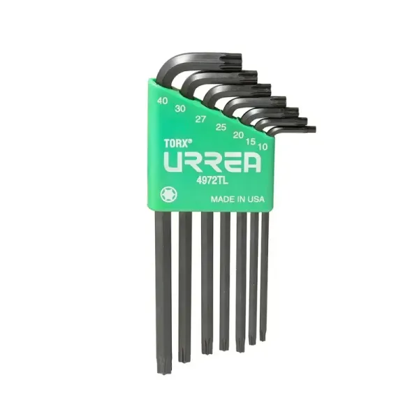 Juego 7 Llaves Bristol Torx En L Urrea Sin Pin De Seguridad (4972TL)