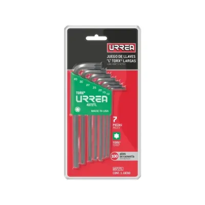 Juego 7 Llaves Bristol Torx En L Urrea Sin Pin De Seguridad