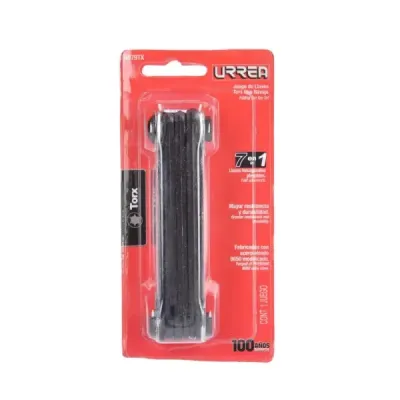 Juego De 7 Llaves Bristol Torx Tipo Navaja Urrea Metálico