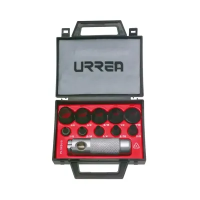 Juego Sacabocados Mango Adaptador Industrial Urrea 11 Piezas
