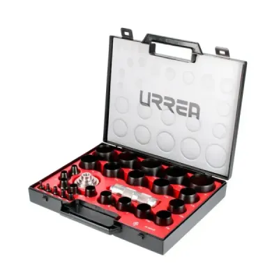Juego Sacabocados Mango Adaptador Industrial Urrea 27 Piezas